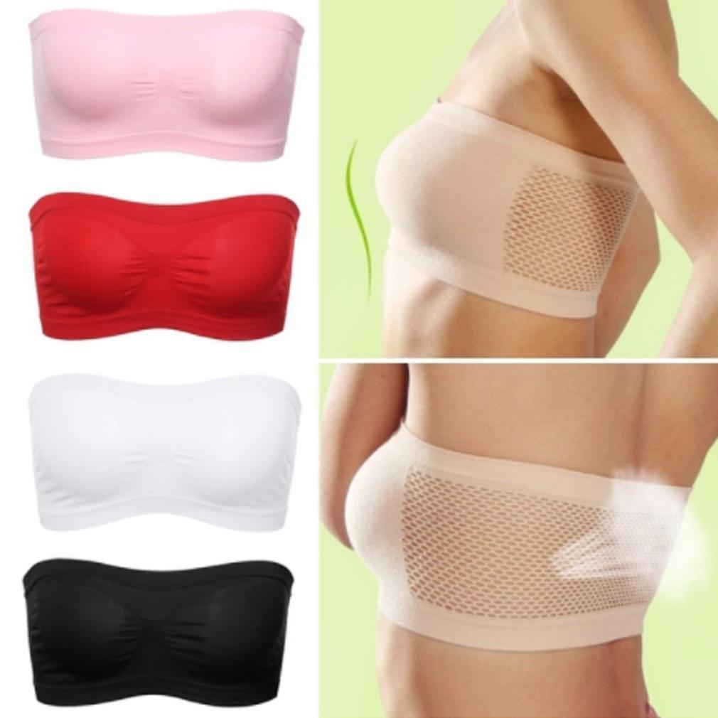 Bandeau Bra Underwear Women Bralette Seamless Strapless Tops - fadidesign