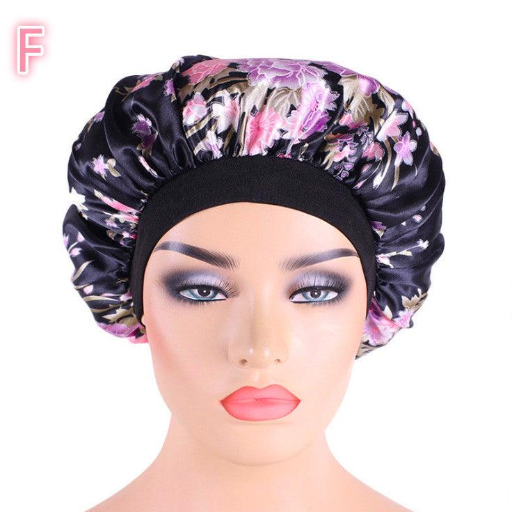 Beauty print Satin silk Bonnet sleep night cap - fadidesign