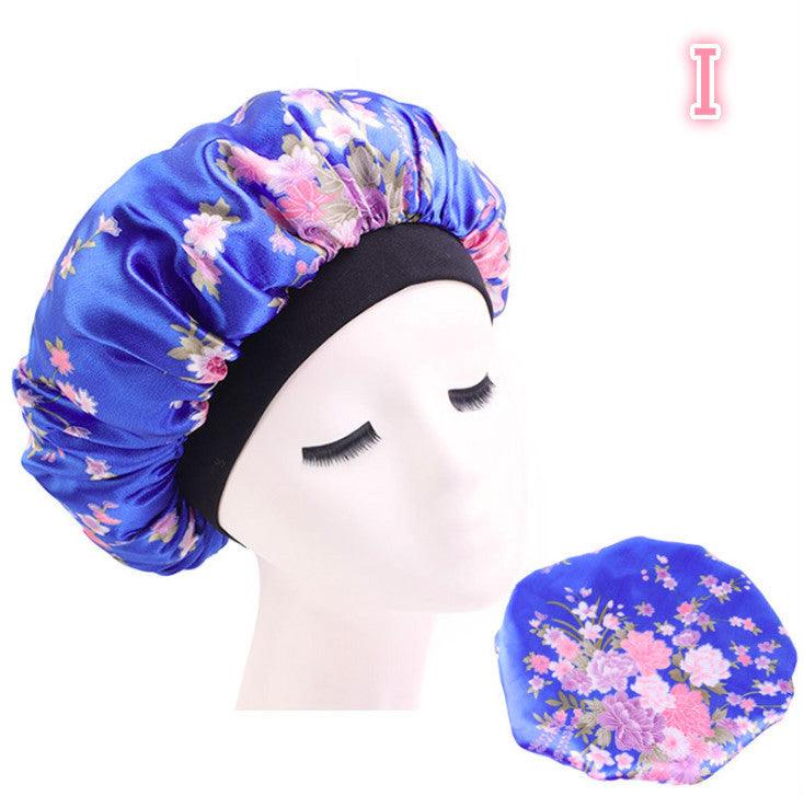 Beauty print Satin silk Bonnet sleep night cap - fadidesign