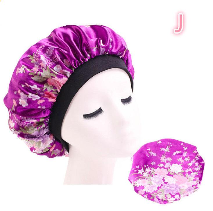 Beauty print Satin silk Bonnet sleep night cap - fadidesign