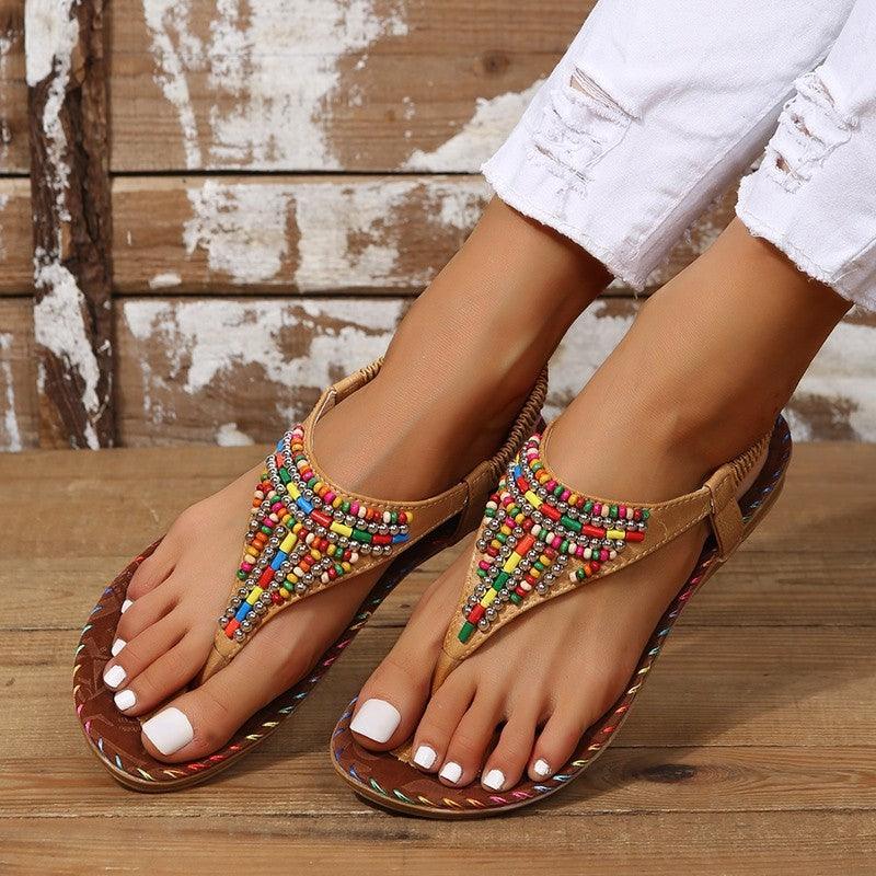 Bohemia Style Clip Toe Sandals Women Rome Beach Shoes Summer - fadidesign