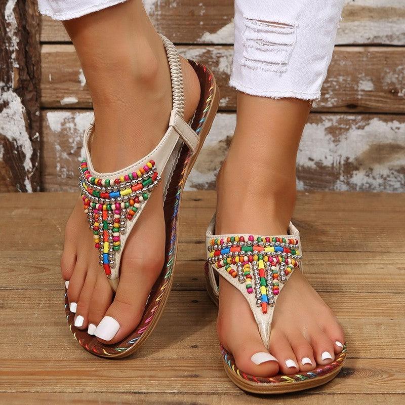 Bohemia Style Clip Toe Sandals Women Rome Beach Shoes Summer - fadidesign