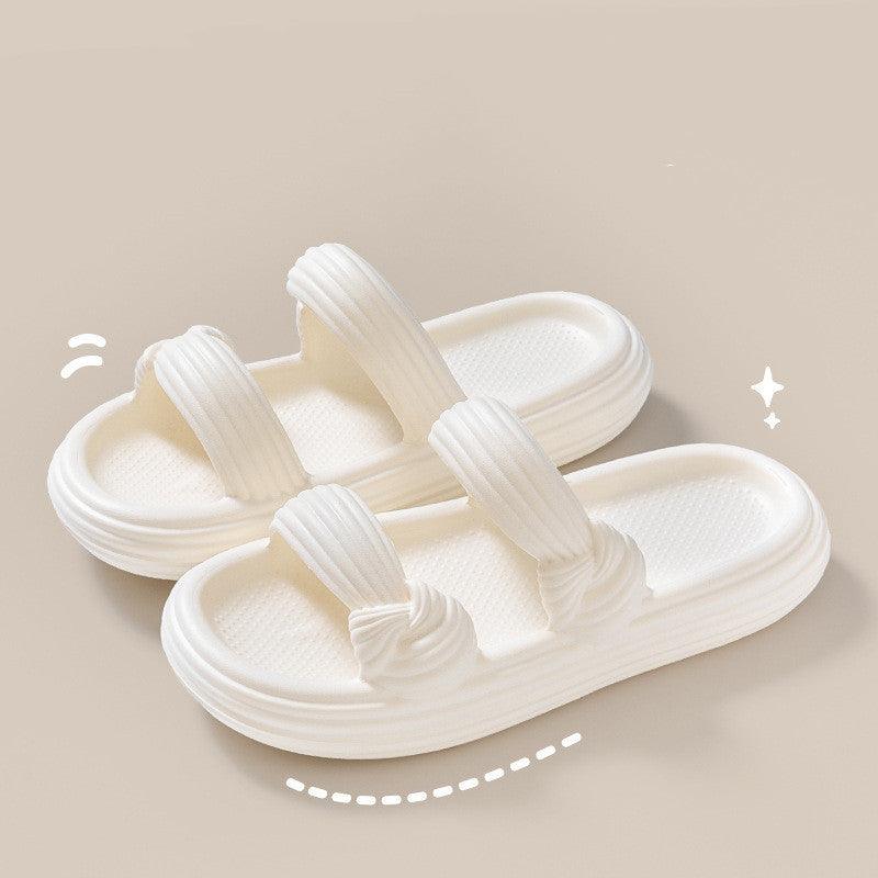 Bow Design Slippers Fashion Summer New House Shoes For Women Thick-soled Non-slip Floor Bathroom Home Slippers - fadidesign