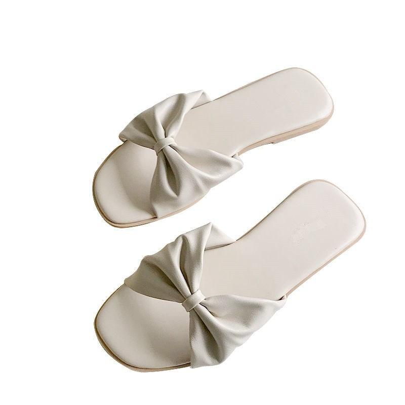 Bowknot flat sandals and slippers women - fadidesign