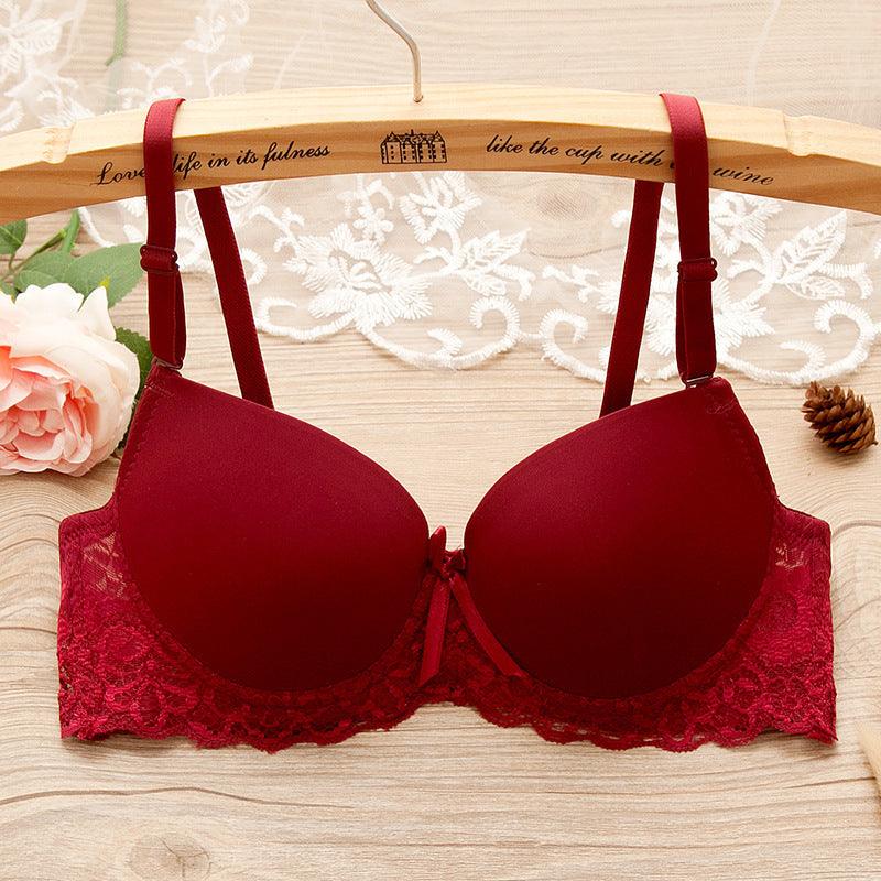 Bra Small Chest Gathered Bra With Underwire - fadidesign