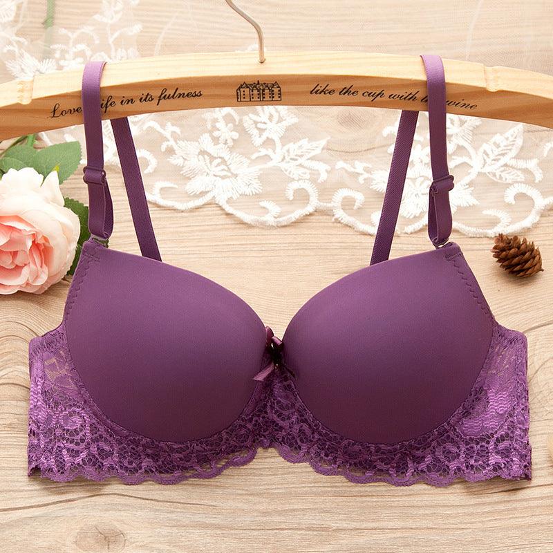 Bra Small Chest Gathered Bra With Underwire - fadidesign