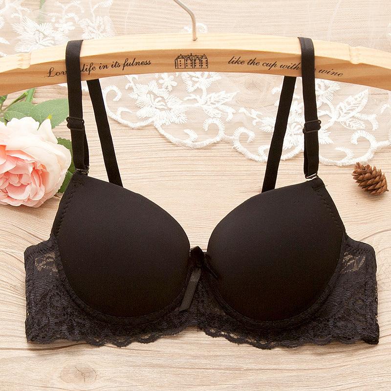 Bra Small Chest Gathered Bra With Underwire - fadidesign