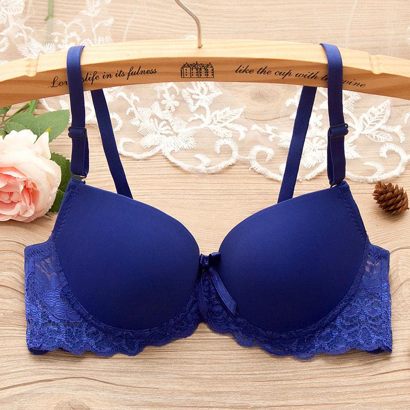 Bra Small Chest Gathered Bra With Underwire - fadidesign