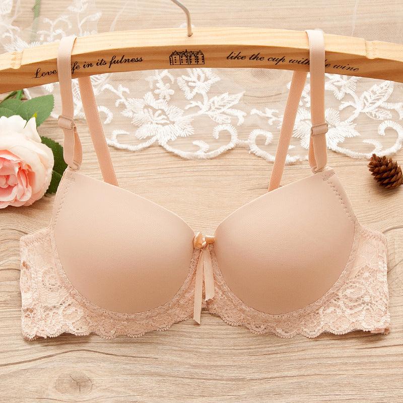 Bra Small Chest Gathered Bra With Underwire - fadidesign