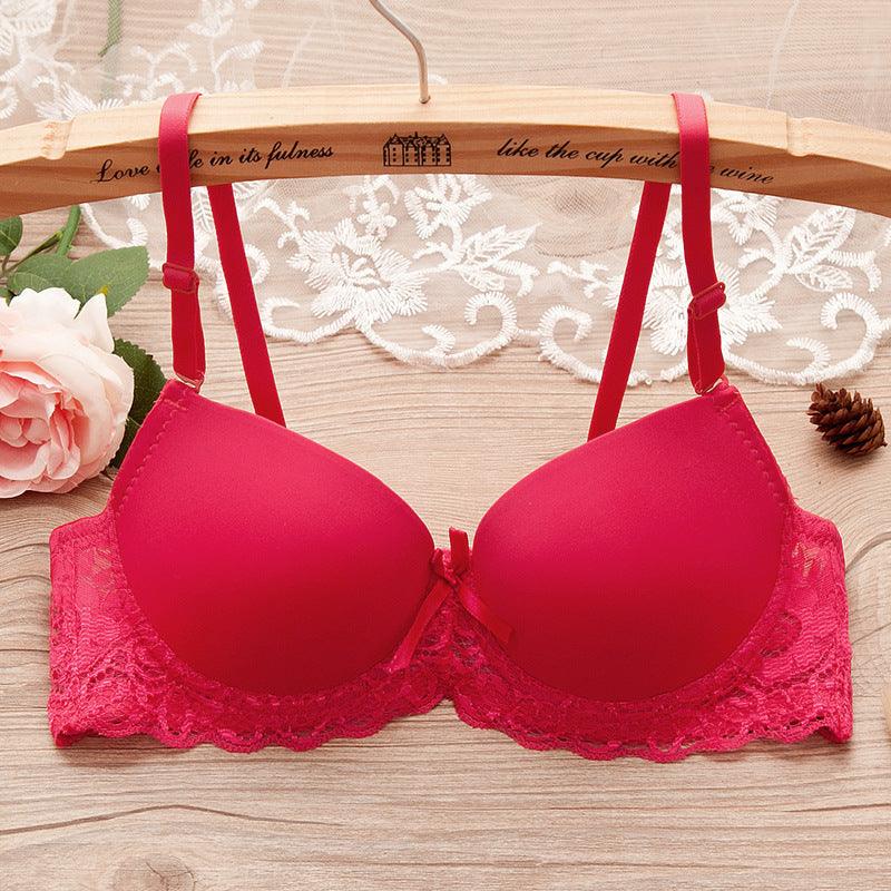 Bra Small Chest Gathered Bra With Underwire - fadidesign