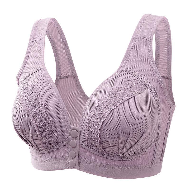 Bras For Women Front Closure Button Bra Wireless Bralette Push Up Brassiere Bra Tube Top Vest Underwear - fadidesign