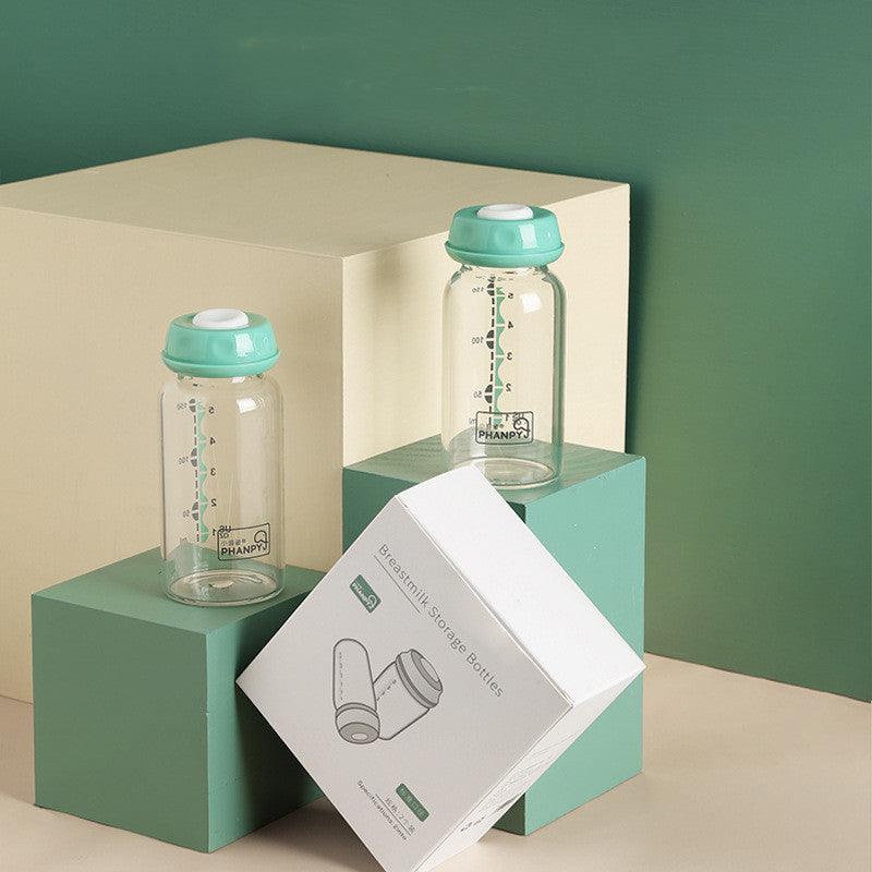 Breast milk storage bottle glass milk bottle - fadidesign