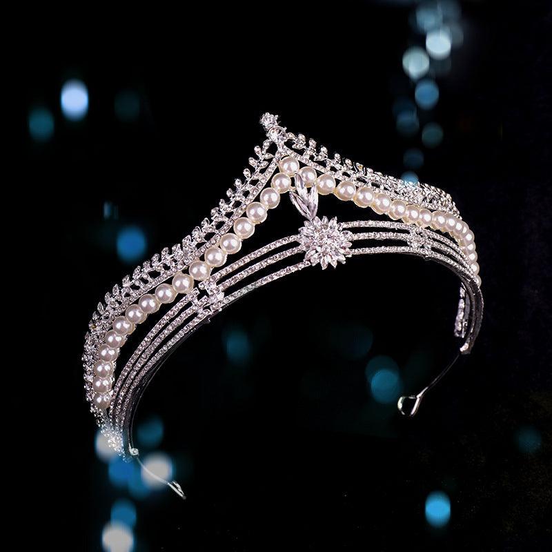 Bridal Crown Baroque Pearl High-end Luxury Headband - fadidesign