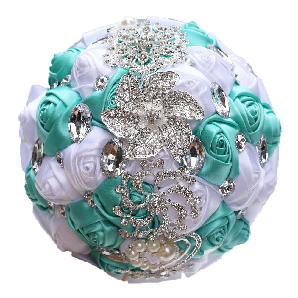 Bridal Finished Satin Bouquet Wedding Ribbon Handheld - fadidesign