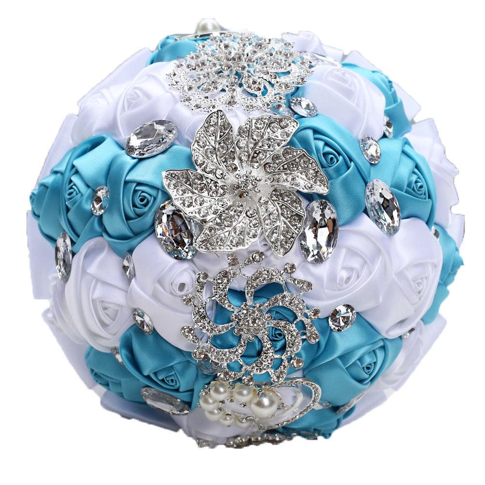 Bridal Finished Satin Bouquet Wedding Ribbon Handheld - fadidesign