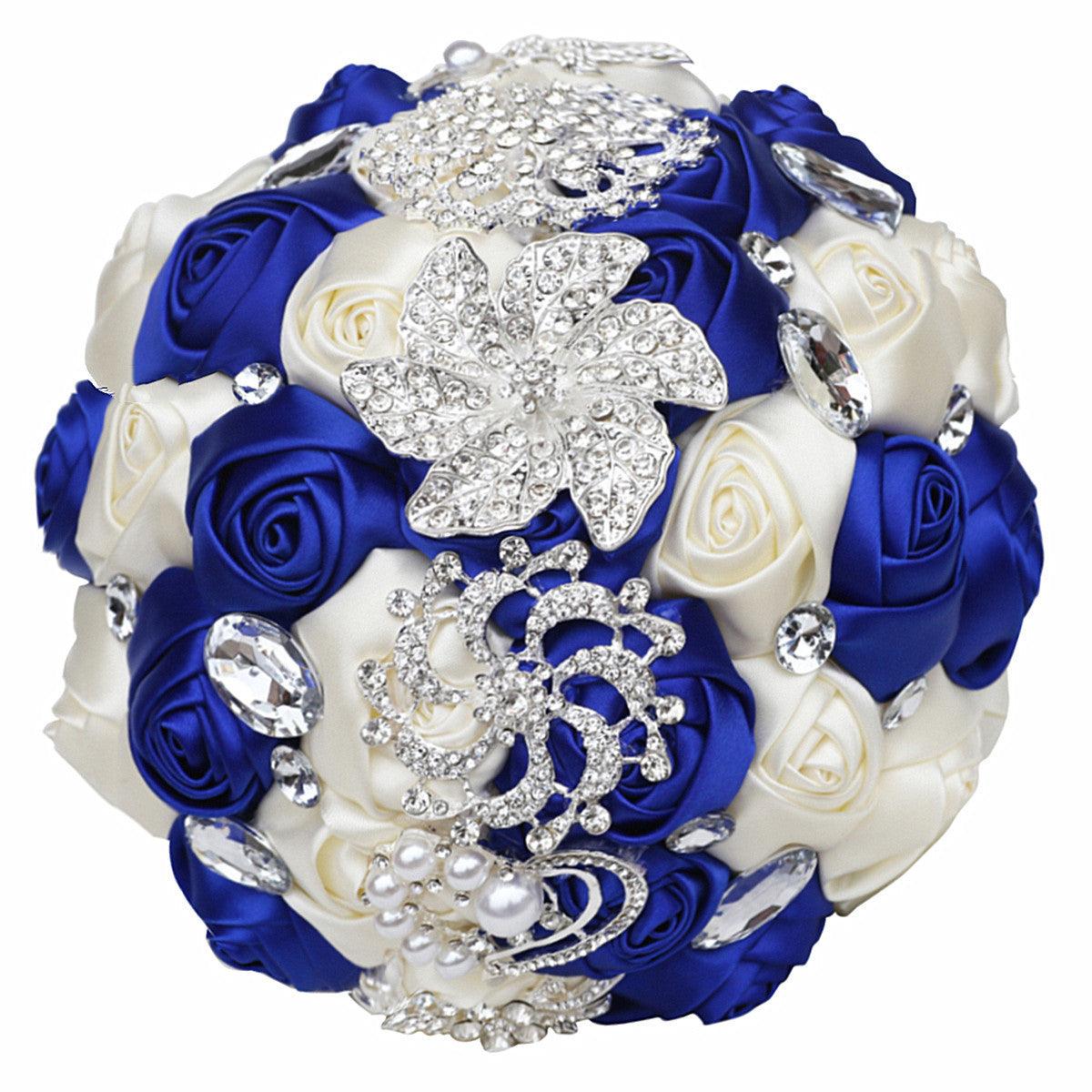 Bridal Finished Satin Bouquet Wedding Ribbon Handheld - fadidesign