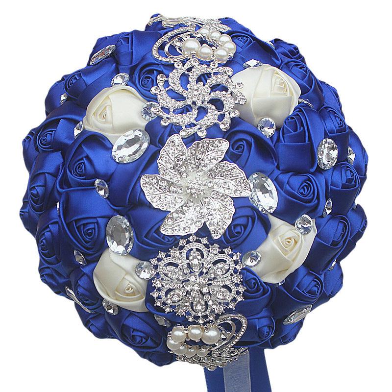 Bridal Finished Satin Bouquet Wedding Ribbon Handheld - fadidesign