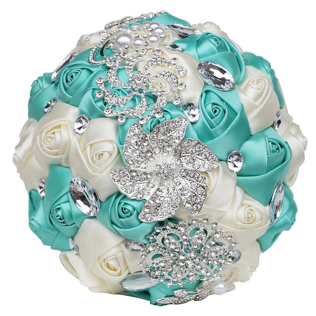 Bridal Finished Satin Bouquet Wedding Ribbon Handheld - fadidesign