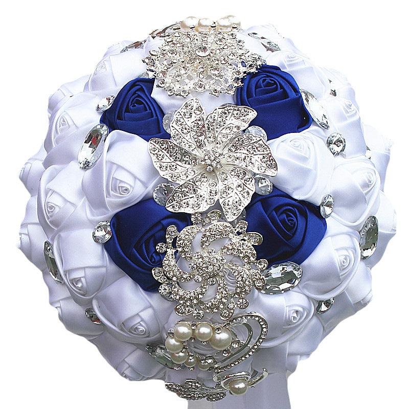 Bridal Finished Satin Bouquet Wedding Ribbon Handheld - fadidesign