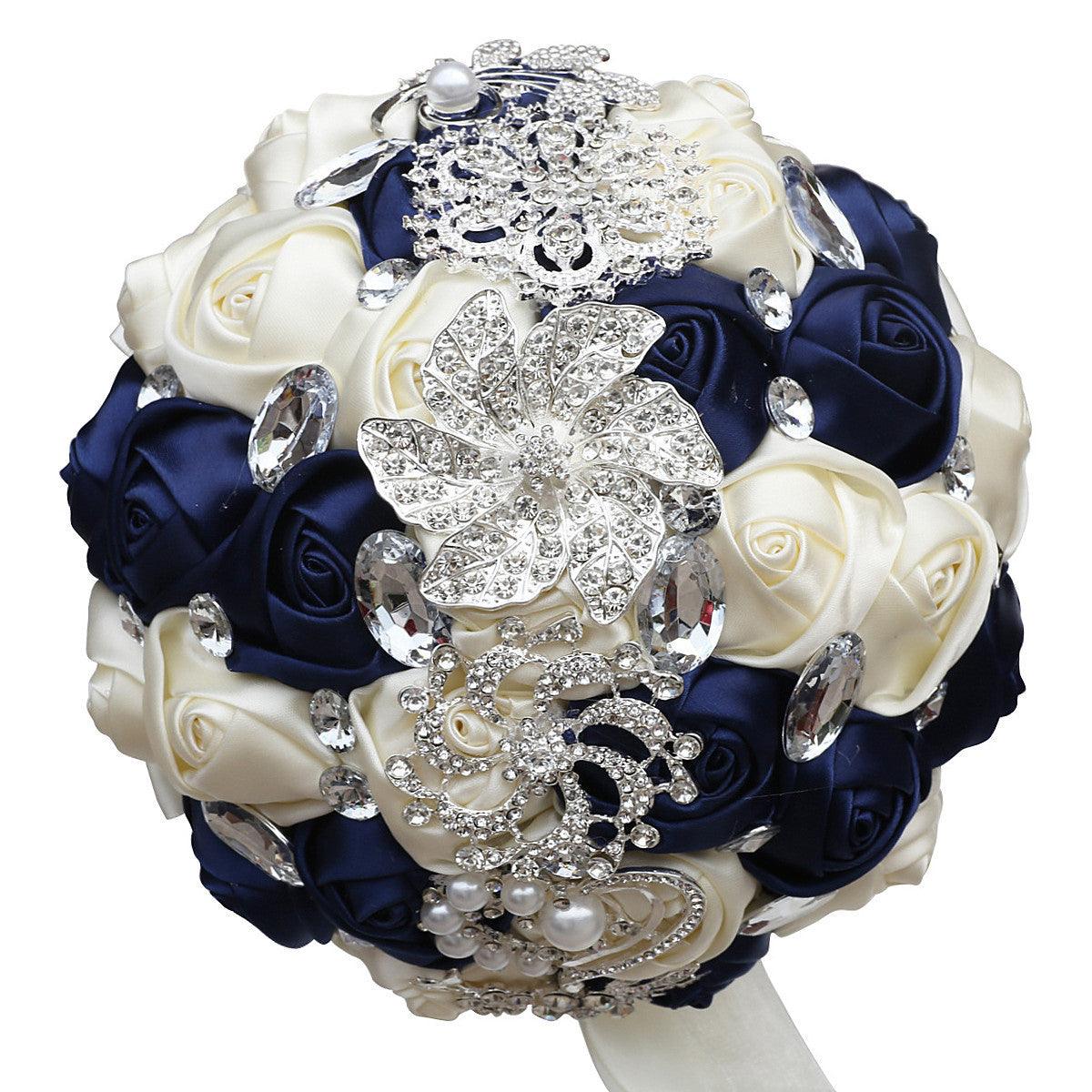 Bridal Finished Satin Bouquet Wedding Ribbon Handheld - fadidesign