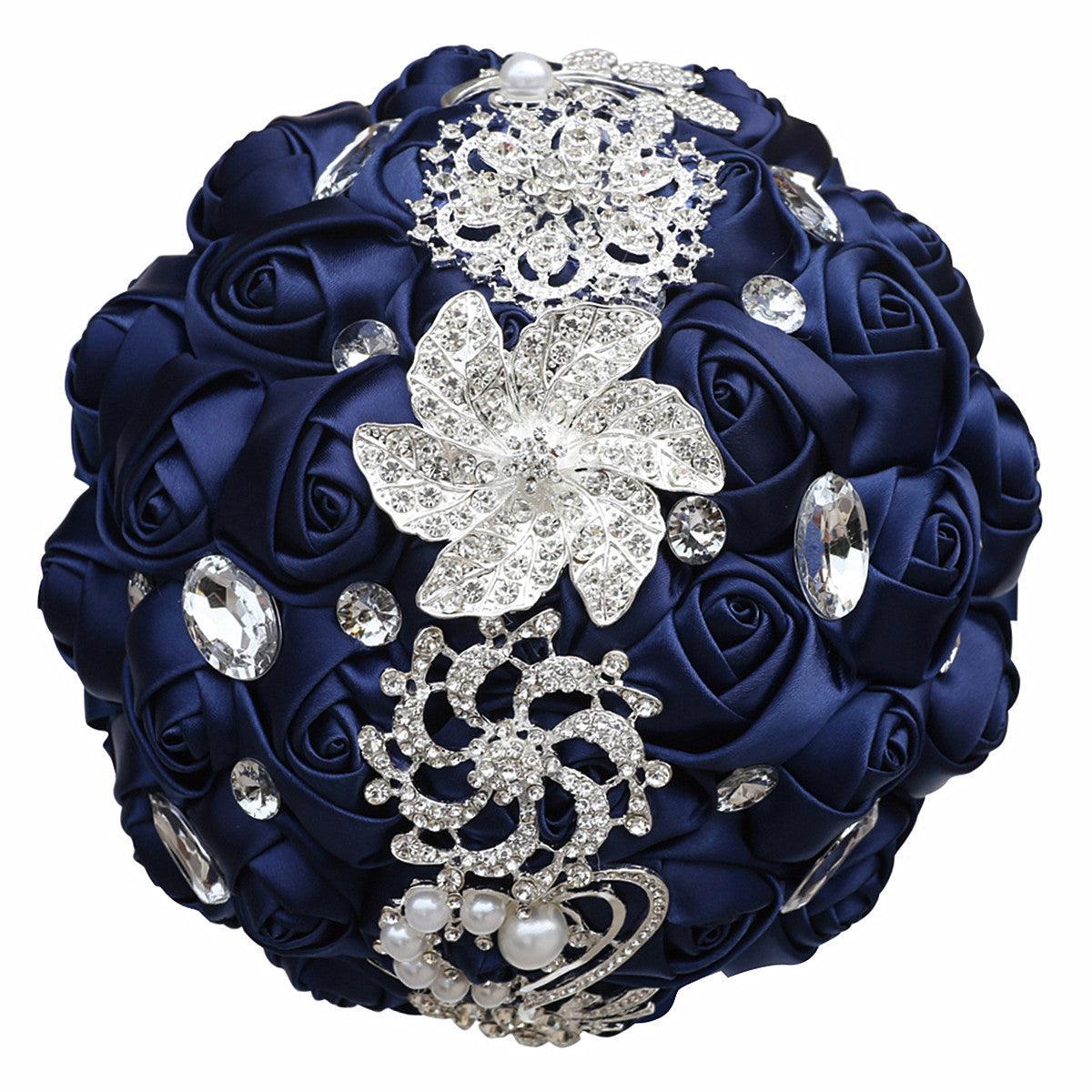 Bridal Finished Satin Bouquet Wedding Ribbon Handheld - fadidesign