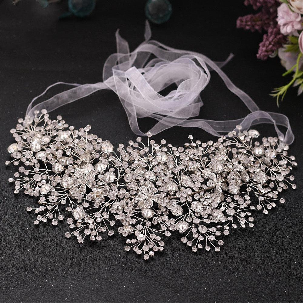 Bridal Luxury Rhinestone Alloy Belt Accessories - fadidesign