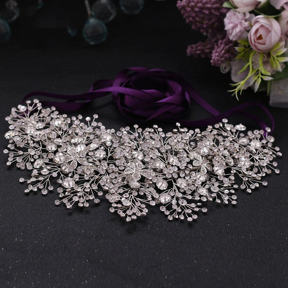 Bridal Luxury Rhinestone Alloy Belt Accessories - fadidesign