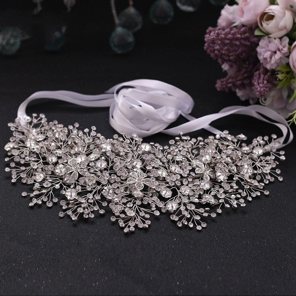 Bridal Luxury Rhinestone Alloy Belt Accessories - fadidesign