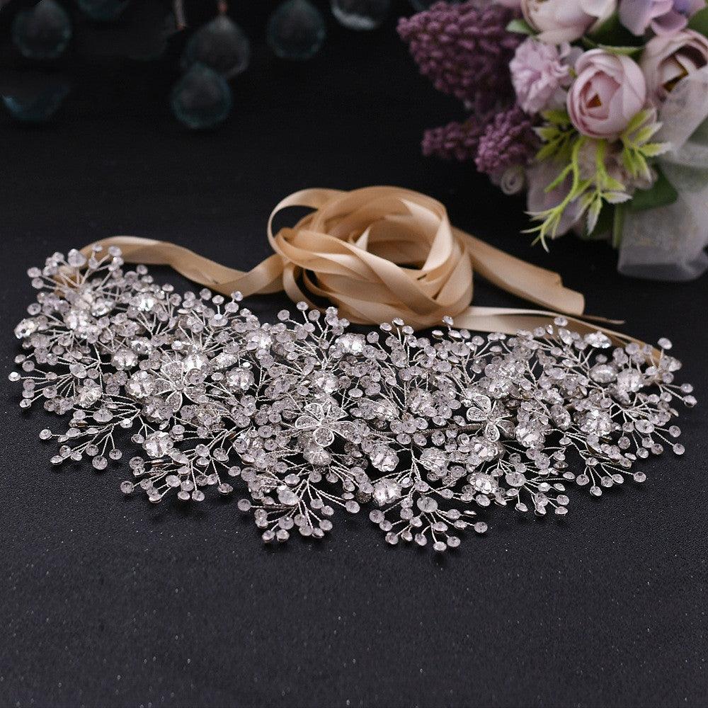 Bridal Luxury Rhinestone Alloy Belt Accessories - fadidesign