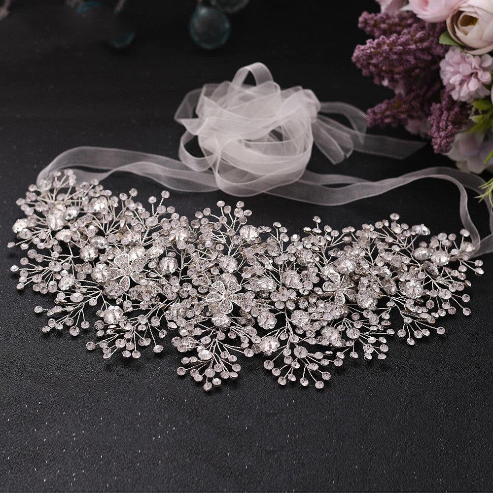 Bridal Luxury Rhinestone Alloy Belt Accessories - fadidesign