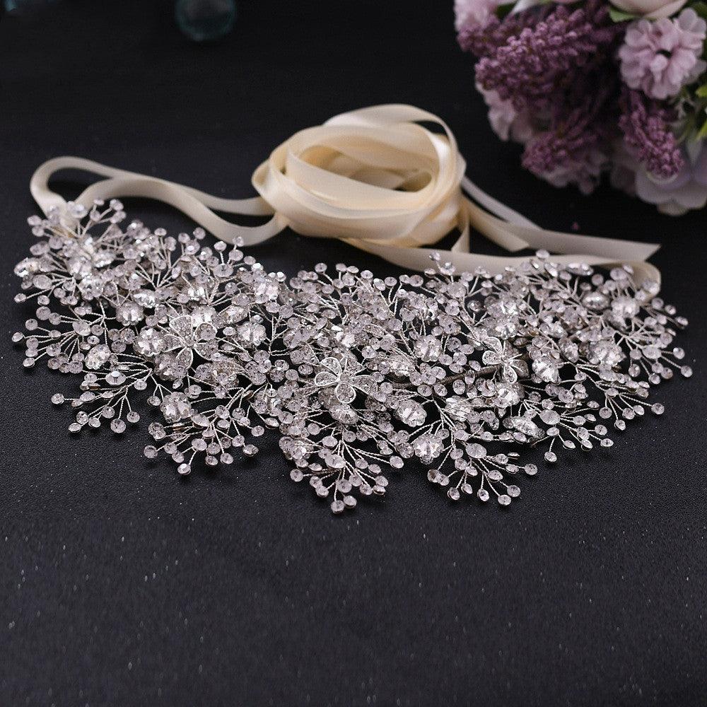 Bridal Luxury Rhinestone Alloy Belt Accessories - fadidesign