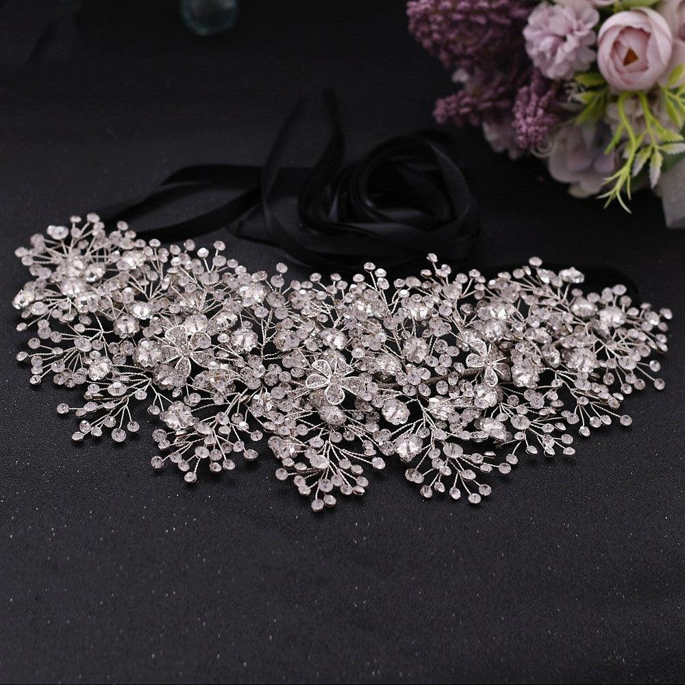 Bridal Luxury Rhinestone Alloy Belt Accessories - fadidesign