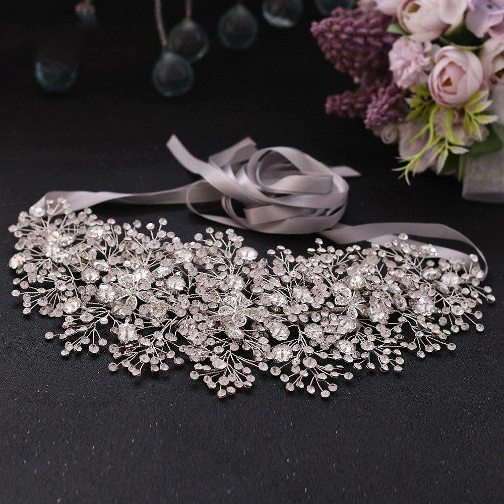 Bridal Luxury Rhinestone Alloy Belt Accessories - fadidesign