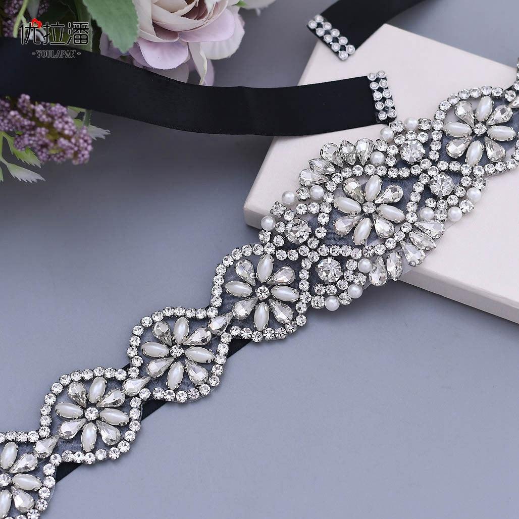 Bridal wedding belt with rhinestone decoration - fadidesign