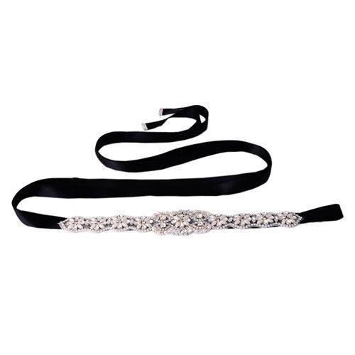 Bridal wedding belt with rhinestone decoration - fadidesign