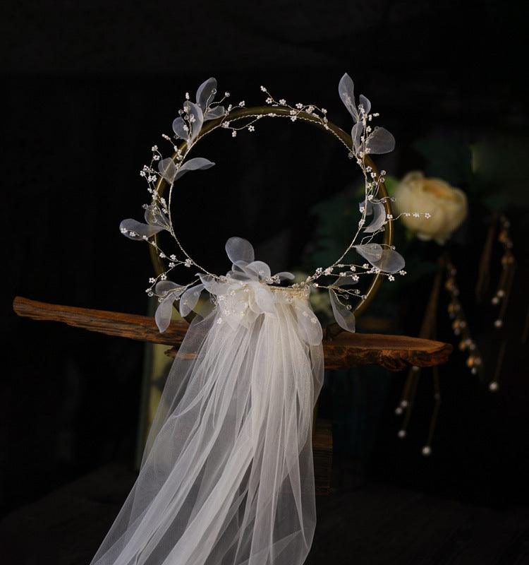 Bridal wreath veil wedding dress accessories - fadidesign