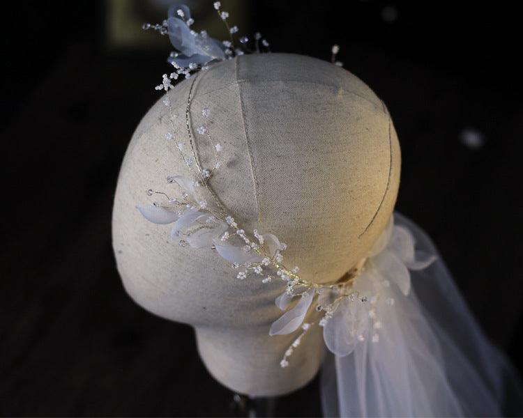 Bridal wreath veil wedding dress accessories - fadidesign