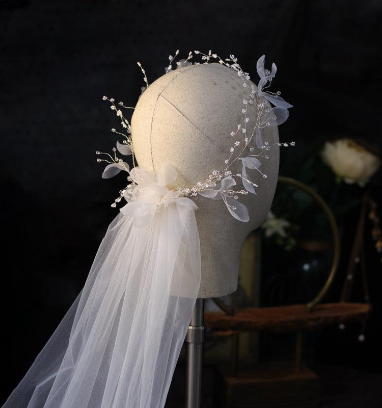 Bridal wreath veil wedding dress accessories - fadidesign