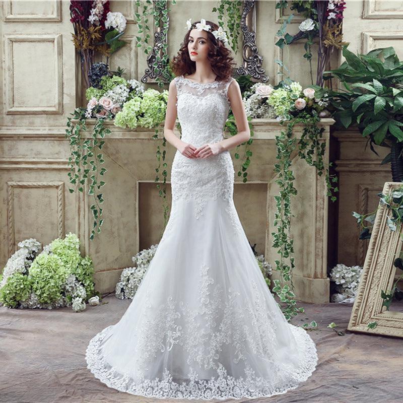 Bride Trailing Wedding Dress sexy Lace Mermaid Wedding DressW - fadidesign