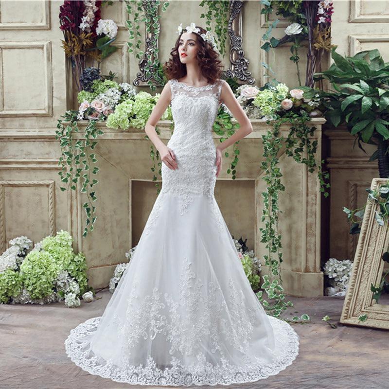 Bride Trailing Wedding Dress sexy Lace Mermaid Wedding DressW - fadidesign