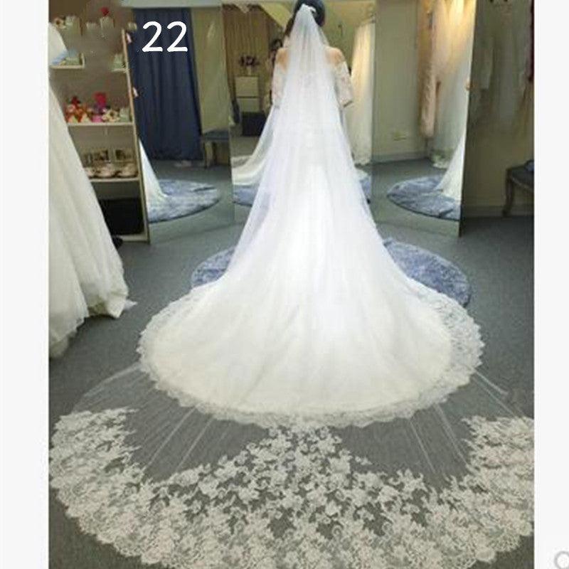 Bride Wedding Master Wedding Veil Long Long Tail - fadidesign