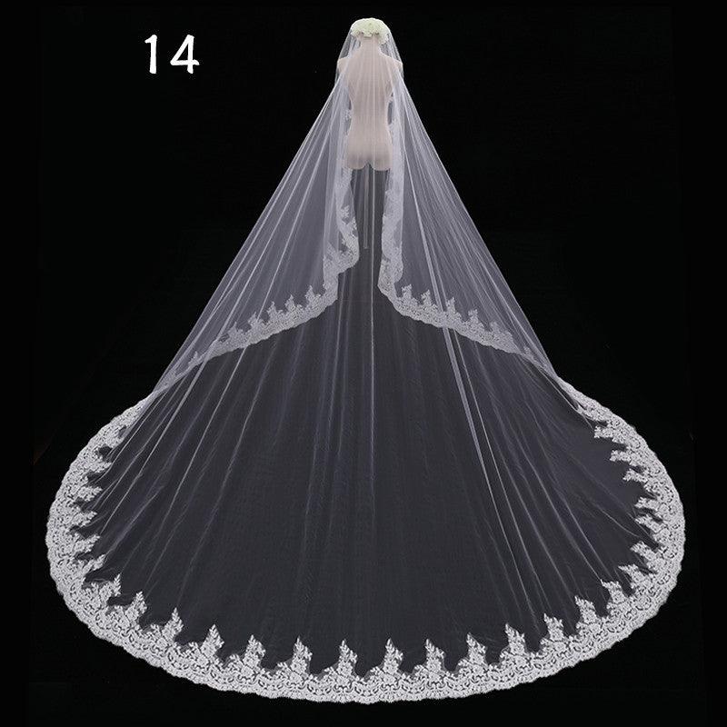 Bride Wedding Master Wedding Veil Long Long Tail - fadidesign