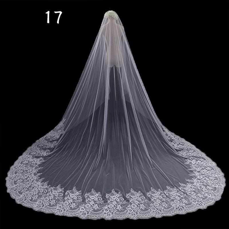 Bride Wedding Master Wedding Veil Long Long Tail - fadidesign