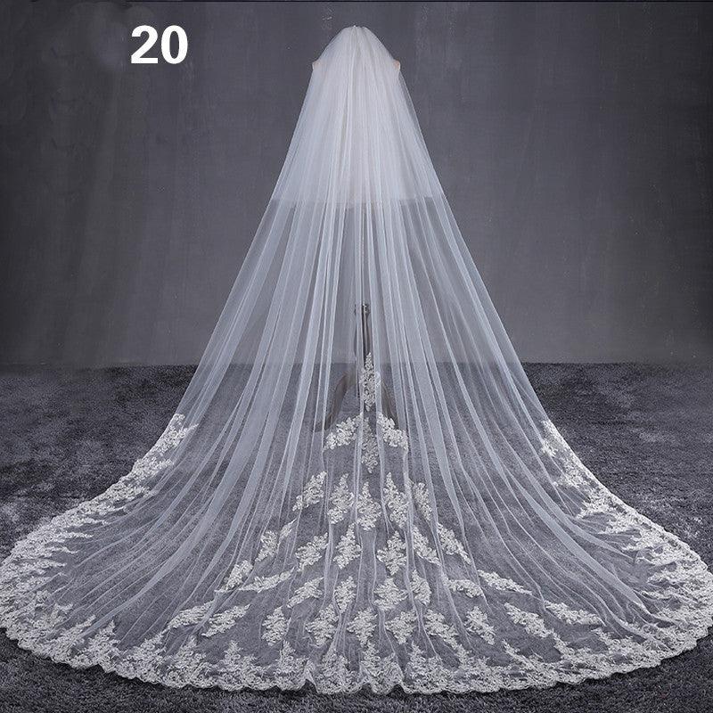 Bride Wedding Master Wedding Veil Long Long Tail - fadidesign