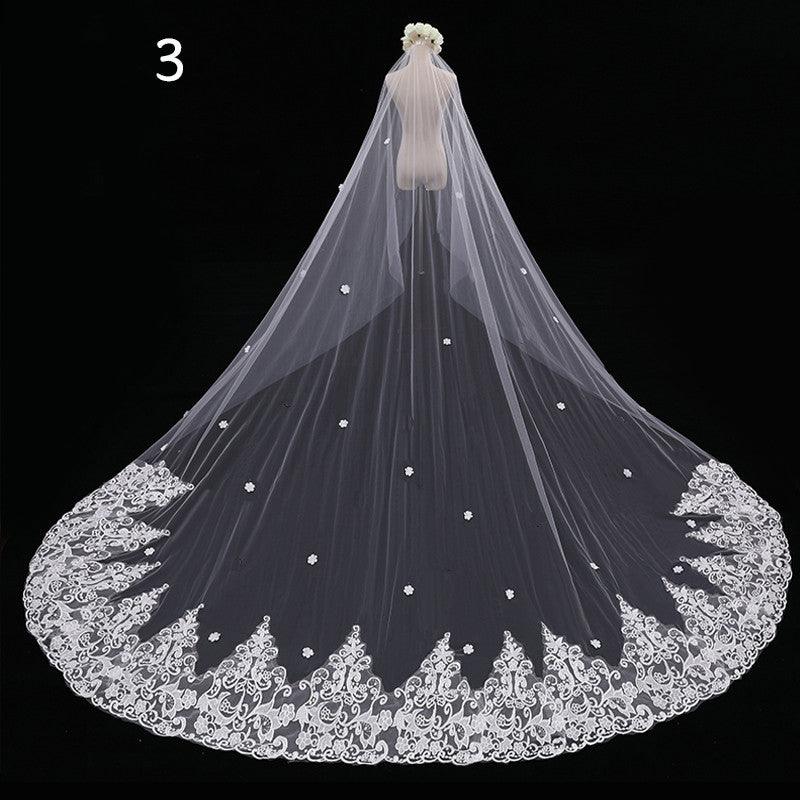 Bride Wedding Master Wedding Veil Long Long Tail - fadidesign