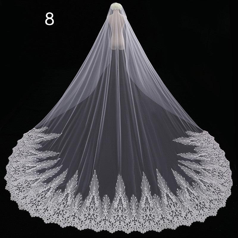 Bride Wedding Master Wedding Veil Long Long Tail - fadidesign