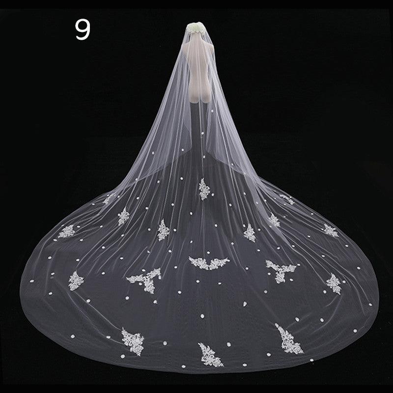 Bride Wedding Master Wedding Veil Long Long Tail - fadidesign