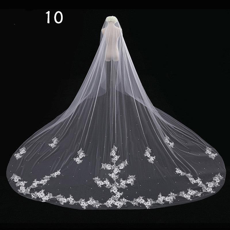 Bride Wedding Master Wedding Veil Long Long Tail - fadidesign