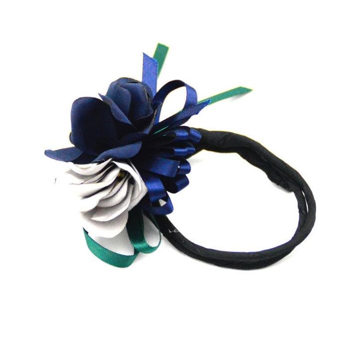 Bun Hair Half Bun Pearl Flower Hair Plate Hair Elastic Korean Styling Headdress Hair Accessories - fadidesign