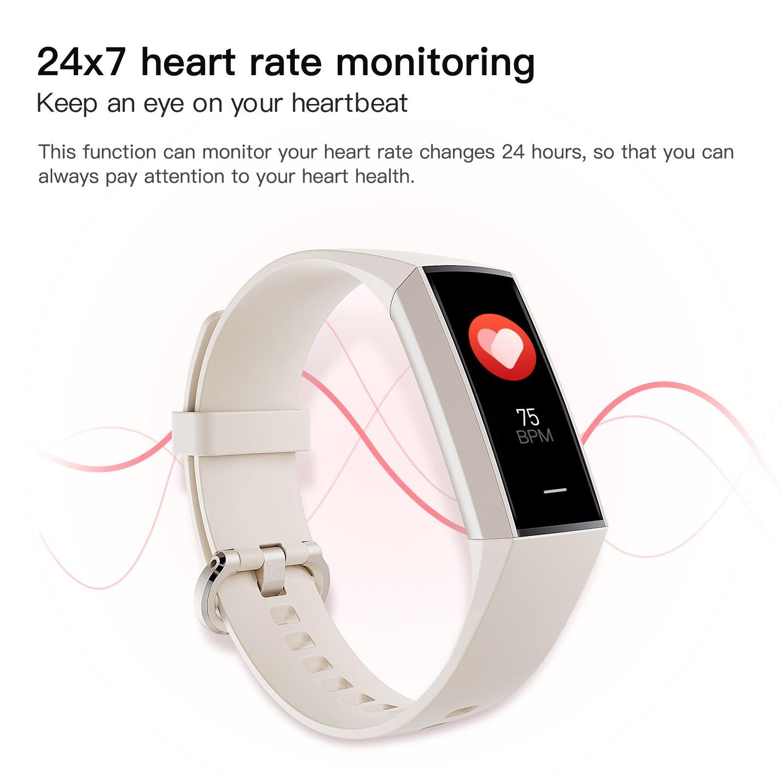 C80 Smart AMOLED Screen Power Heart Rate Blood Oxygen Monitoring Bracelet - fadidesign